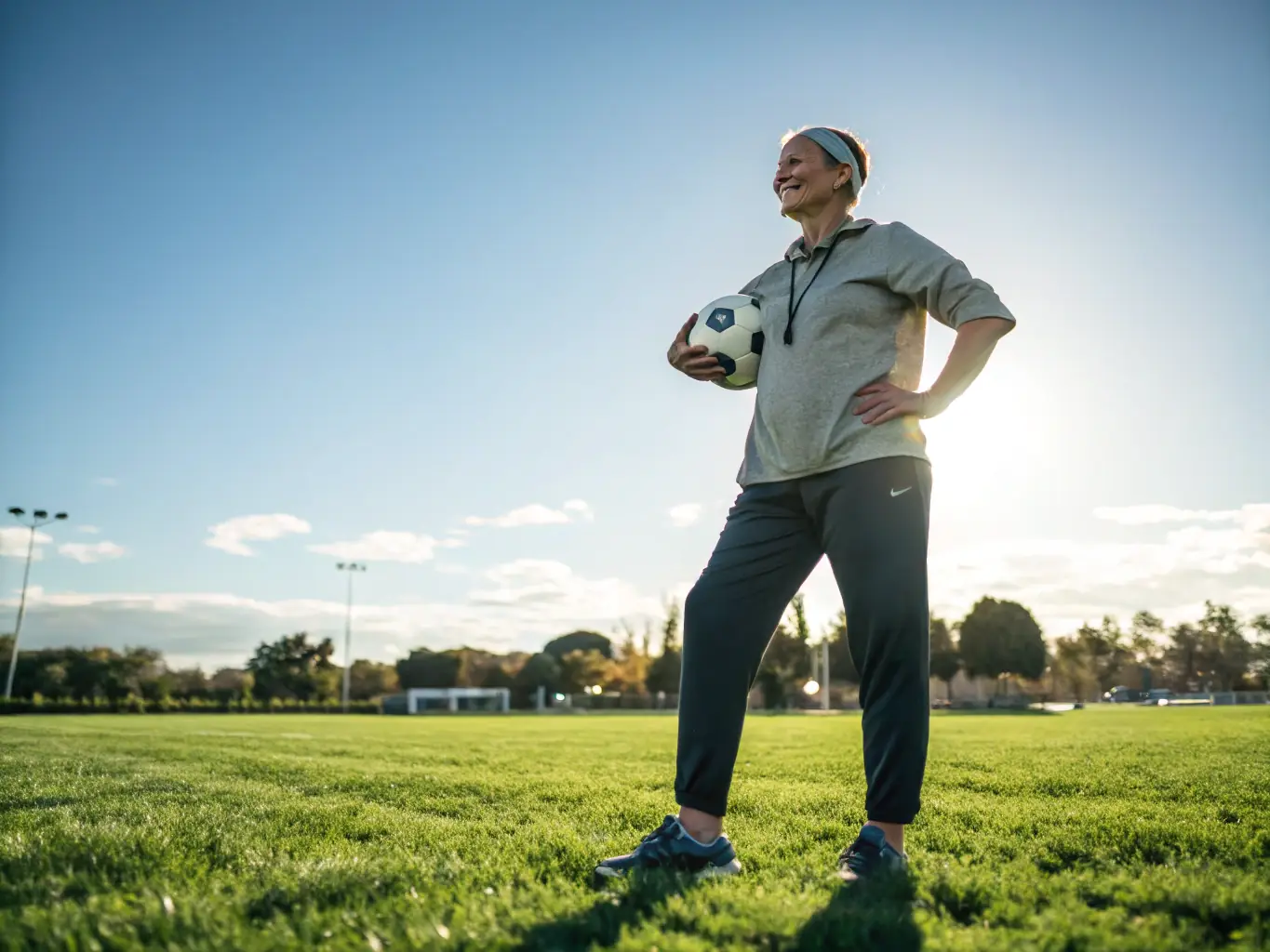 A focused image of a soccer coach providing personalized instruction to a young player, highlighting the one-on-one attention and customized training approach at Seattle Pacific Soccer Academy.